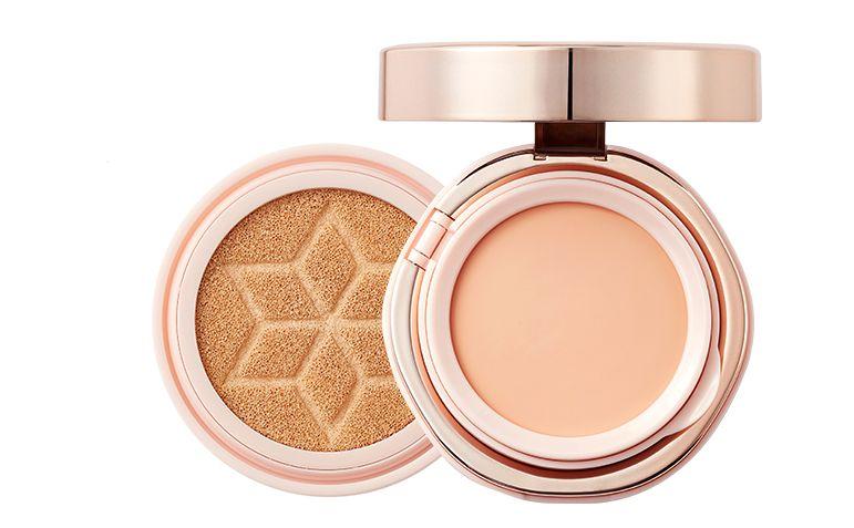 Open AHC Dual Cover Cushion set showing both cushion and cream components for versatile makeup application.